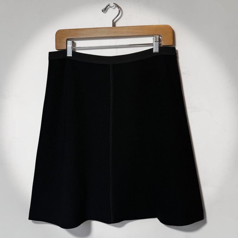 Prada Skirt Wool Blend A-Line Black Minimalist Preppy Streetwear size 46 / US 10